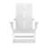 Alt View 11. Alamont Home - Finn Indoor/Outdoor modern 2-Slat Adirondack Poly Resin Rockers in White - Set of 2 - White.