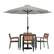 Front. Alamont Home - Lark Outdoor Square Modern 7 Piece Patio Set - Gray.