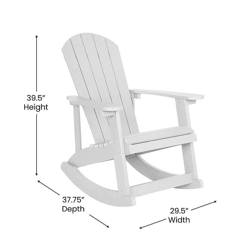 Alt View 13. Alamont Home - Savannah Adirondack Poly Resin Rocking Chairs for Indoor/Outdoor Use in White - 2 Pack - White.