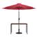 Front. Alamont Home - Lark Outdoor Rectangle Modern 3 Piece Patio Set - Red.