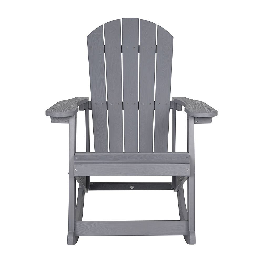 Alt View 22. Alamont Home - Savannah Adirondack Poly Resin Rocking Chairs for Indoor/Outdoor Use in White - 2 Pack - Light Gray.