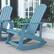 Alt View 12. Alamont Home - Savannah Adirondack Style Poly Resin Wood Rocking Chair for Indoor/Outdoor Use - Sea Foam - Sea Foam.