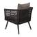 Alt View 17. Alamont Home - Kierra Outdoor Rectangle Modern Aluminum 4 Piece Patio Set - Black/Gray.