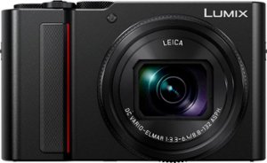 Panasonic - Lumix ZS200DK 20.1-Megapixel Digital Camera with 15X LEICA DC VARIO-ELMAR Lens - Black - Front_Zoom