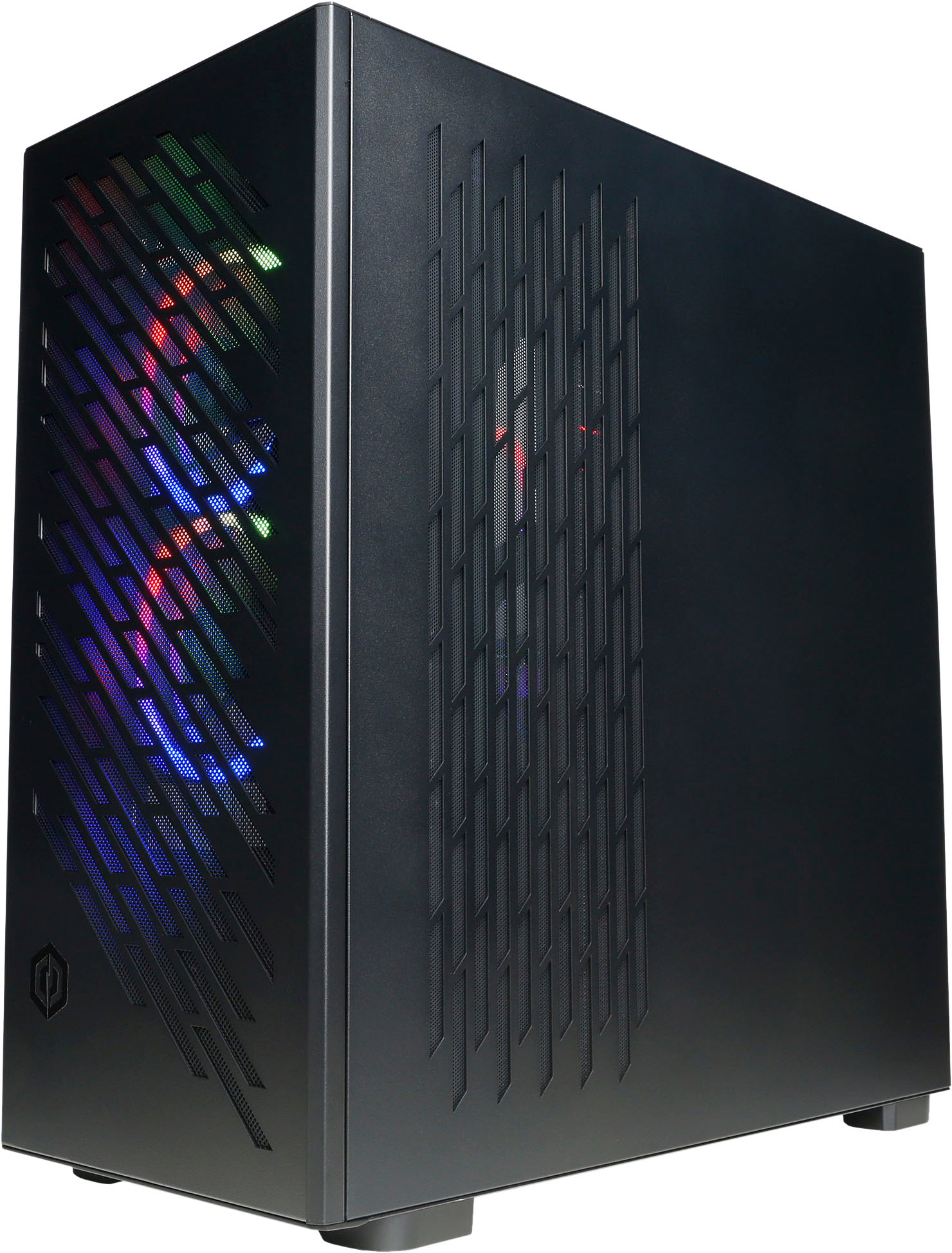 Left View: CyberPowerPC - Gamer Supreme Gaming Desktop - AMD Ryzen 9 7900X - 32GB Memory - NVIDIA GeForce RTX 4080 - 1TB SSD - Black