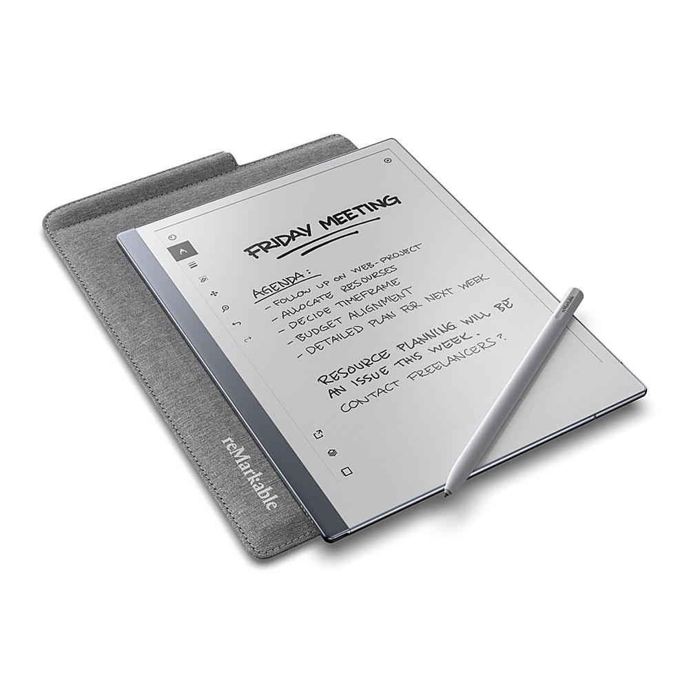 reMarkable Essentials Bundle inklusive reMarkable 2 – The Paper Tablet ,  Marker Plus, Book Folio in schwarzem Premium Leder, und 1 Jahr kostenloses  Connect Abonnement: : Computer & Zubehör