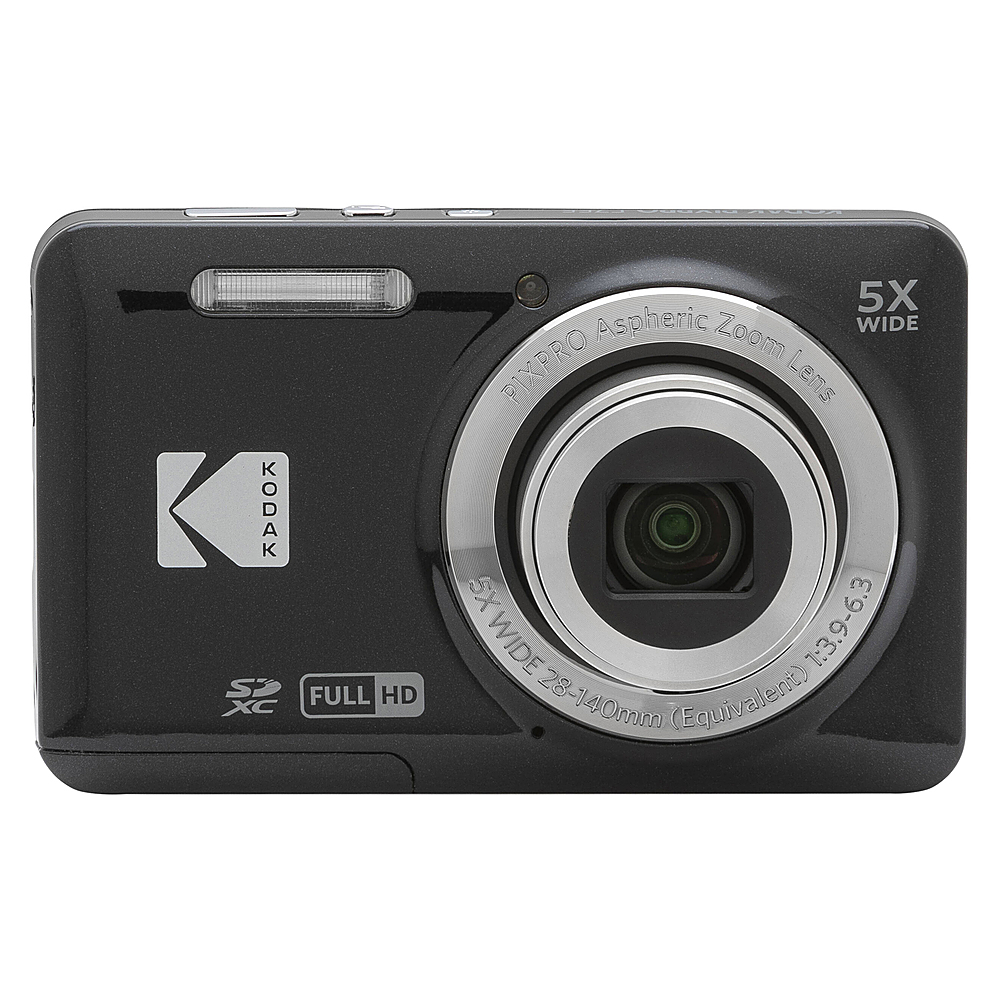 Kodak PIXPRO FZ55 Digital Camera (Red) + Point & Shoot Camera Case +  Sandisk 128GB SDXC Memory Card