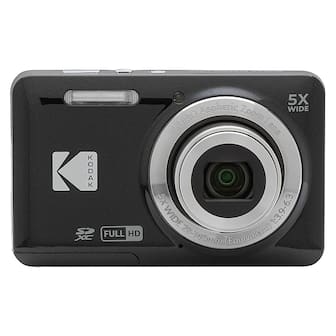 The text on the image reads: "5X Aspheric Zoom WIDE PIXPRO Lens KODAK 5X SX WIDE 28-140mm (Equivalent) S FULL HD XC 28-140mm."