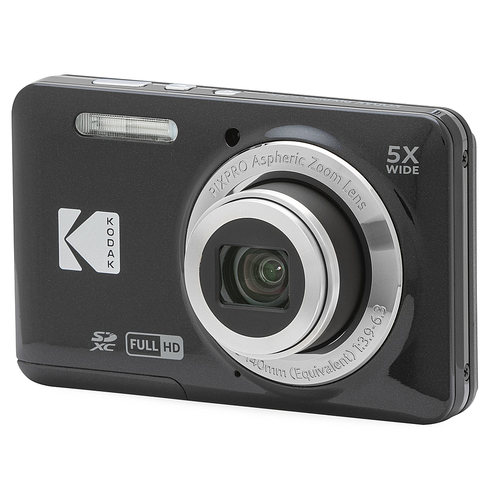 Left View: Kodak - PIXPRO FZ55 16.4 Megapixel Digital Camera - Black