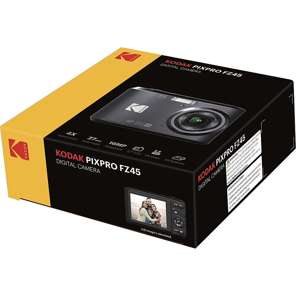  Kodak PIXPRO FZ45 Friendly Zoom Digital Camera (Black) Bundle  with Photography Cleaning Kit, Camera Case, 32GB Memory Card and  High-Performance Ultra Alkaline AA Batteries (20-Pack) (8 Items) :  Electronics