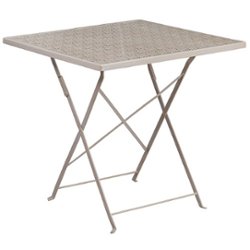 Flash Furniture - Oia Contemporary Patio Table - Light Gray - Front_Zoom