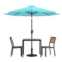 Alamont Home - Lark Outdoor Square Modern 5 Piece Patio Set - Teal - Front_Zoom