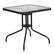 Front. Alamont Home - Barker Square Contemporary Patio Table - Clear Top/Black Rattan - Clear Top/Black Rattan.