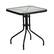 Front. Alamont Home - Barker Square Contemporary Patio Table - Clear/Black - Clear/Black.