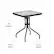 Alt View 13. Alamont Home - Barker Square Contemporary Patio Table - Clear/Black - Clear/Black.