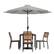 Front. Alamont Home - Lark Outdoor Square Modern 7 Piece Patio Set - Gray.