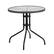 Front. Alamont Home - Barker Round Contemporary Patio Table - Clear Top/Gray Rattan - Clear Top/Gray Rattan.