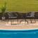 Alt View 11. Alamont Home - Barker Round Contemporary Patio Table - Clear Top/Gray Rattan - Clear Top/Gray Rattan.