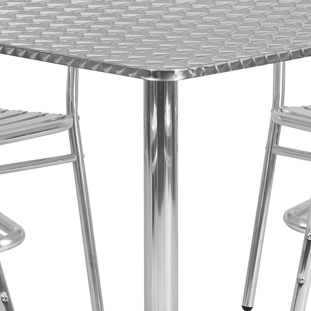 Alt View 13. Alamont Home - Lila Outdoor Square Contemporary Aluminum 5 Piece Patio Set - Aluminum.