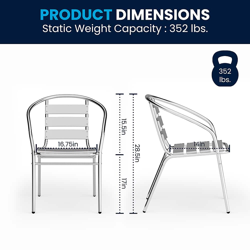 Product Dimensions: Static Weight Capacity - 352 lbs.
16.75in 15.5in 28.5in 14in 17in