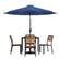 Front. Alamont Home - Lark Outdoor Square Modern 7 Piece Patio Set - Navy.