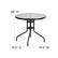 Alt View 12. Alamont Home - Lila Outdoor Round Contemporary Metal 5 Piece Patio Set - Clear/Black.