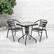 Alt View 11. Alamont Home - Lila Outdoor Square Contemporary Aluminum 3 Piece Patio Set - Clear/Black.