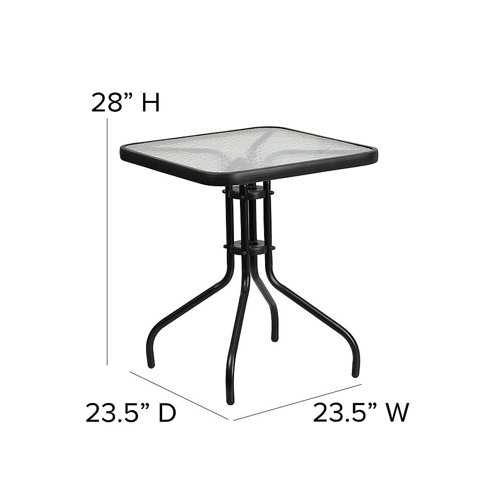 Alt View 12. Alamont Home - Lila Outdoor Square Contemporary Aluminum 3 Piece Patio Set - Clear/Black.