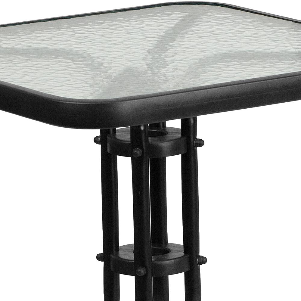 Alt View 13. Alamont Home - Lila Outdoor Square Contemporary Aluminum 3 Piece Patio Set - Clear/Black.