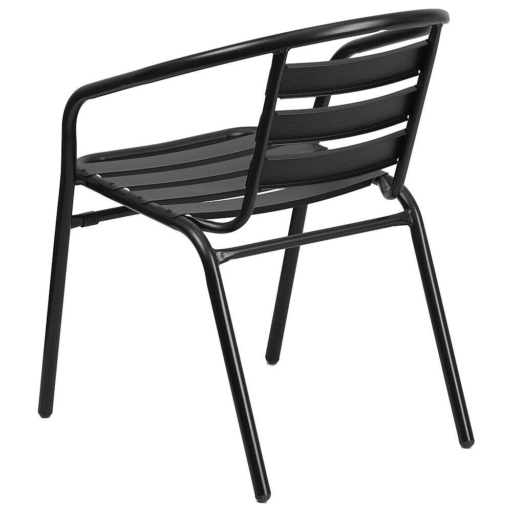 Alt View 14. Alamont Home - Lila Outdoor Square Contemporary Aluminum 3 Piece Patio Set - Clear/Black.