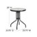 Alt View 12. Flash Furniture - Lila Outdoor Round Contemporary Metal 3 Piece Patio Set - Clear/Black.