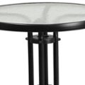 Alt View 13. Flash Furniture - Lila Outdoor Round Contemporary Metal 3 Piece Patio Set - Clear/Black.