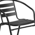 Alt View 15. Flash Furniture - Lila Outdoor Round Contemporary Metal 3 Piece Patio Set - Clear/Black.