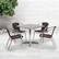 Alt View 11. Alamont Home - Lila Outdoor Square Contemporary Aluminum 5 Piece Patio Set - Dark Brown.