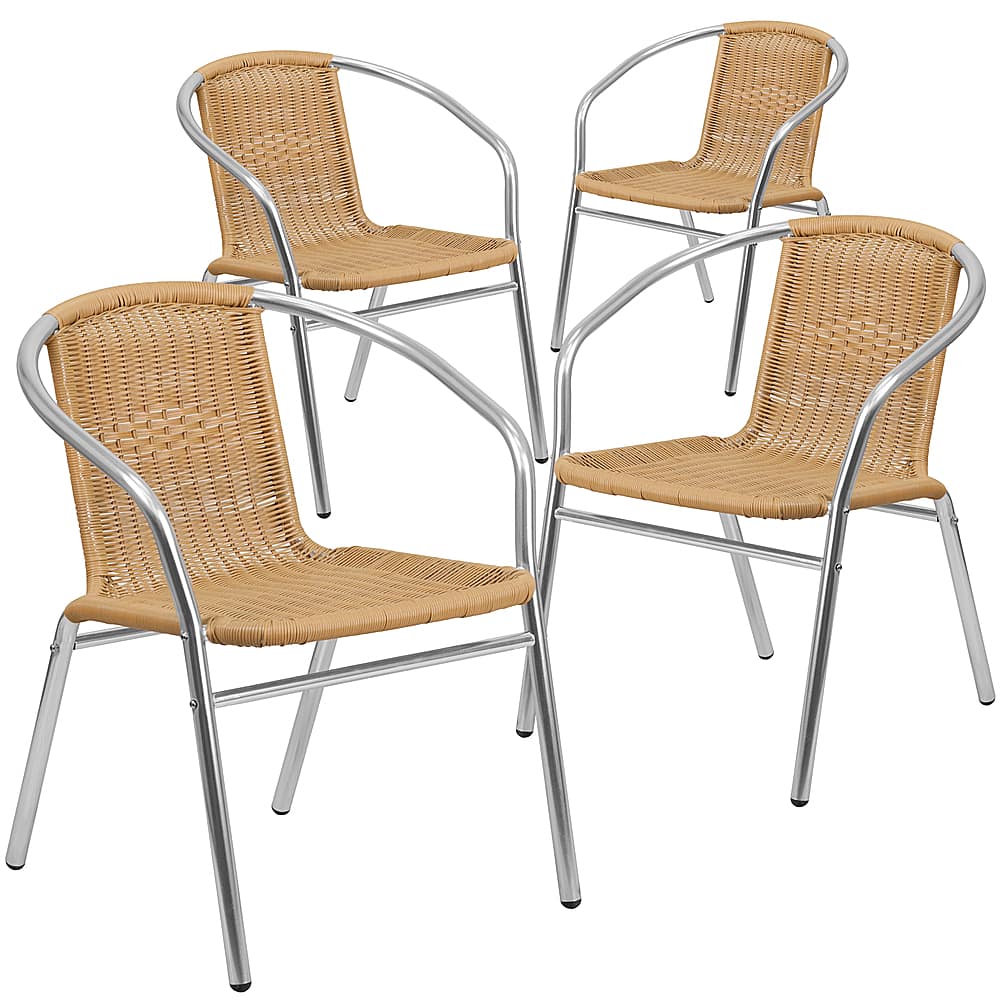 Front. Alamont Home - Lila Patio Chair (set of 4) - Aluminum and Beige.