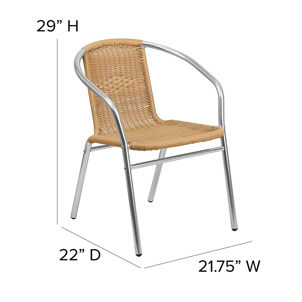 Alt View 13. Alamont Home - Lila Patio Chair (set of 4) - Aluminum and Beige.