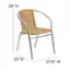 Alt View 13. Alamont Home - Lila Patio Chair (set of 4) - Aluminum and Beige.