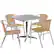Front. Alamont Home - Lila Outdoor Square Contemporary Aluminum 5 Piece Patio Set - Beige.