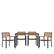 Front. Alamont Home - Lark Outdoor Rectangle Modern 5 Piece Patio Set - Teak.
