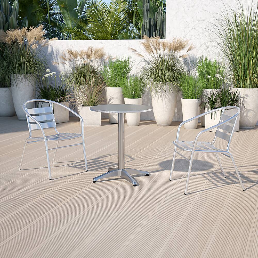 Alt View 11. Alamont Home - Mellie Contemporary Patio Table - Aluminum.