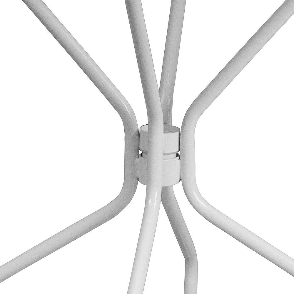 Alt View 14. Alamont Home - Oia Round Contemporary Patio Table - White - White.