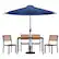 Front. Alamont Home - Lark Outdoor Rectangle Modern 7 Piece Patio Set - Navy.