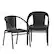 Front. Alamont Home - Lila Patio Chair (set of 4) - Black.