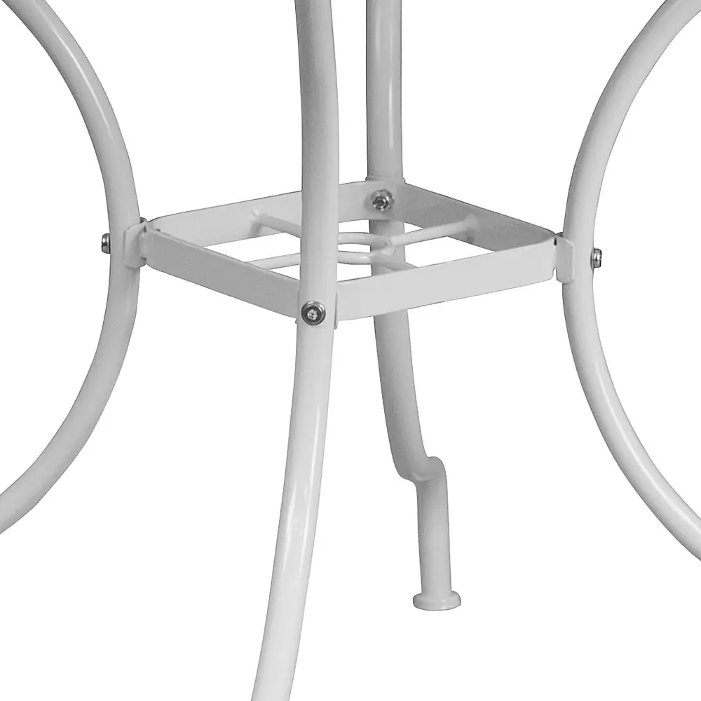 Alt View 14. Alamont Home - Oia Square Contemporary Patio Table - White - White.