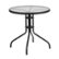 Front. Flash Furniture - Barker Round Contemporary Patio Table - Clear Top/Black Rattan - Clear Top/Black Rattan.