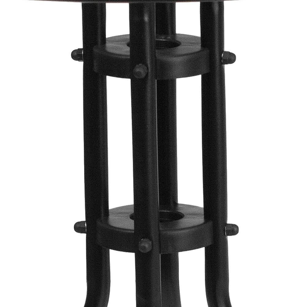 Alt View 14. Alamont Home - Barker Round Contemporary Patio Table - Clear Top/Black Rattan - Clear Top/Black Rattan.