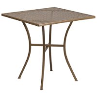 Flash Furniture - Oia Square Contemporary Patio Table - Gold - Front_Zoom