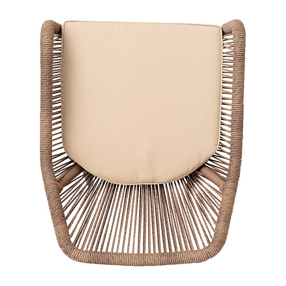 Alt View 17. Alamont Home - Kallie Woven Indoor/Outdoor Stacking Club Chairs in Natural - Ivory Cushions-Set of 2 - Natural/Ivory.