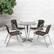 Alt View 11. Alamont Home - Lila Outdoor Round Contemporary Aluminum 5 Piece Patio Set - Dark Brown.