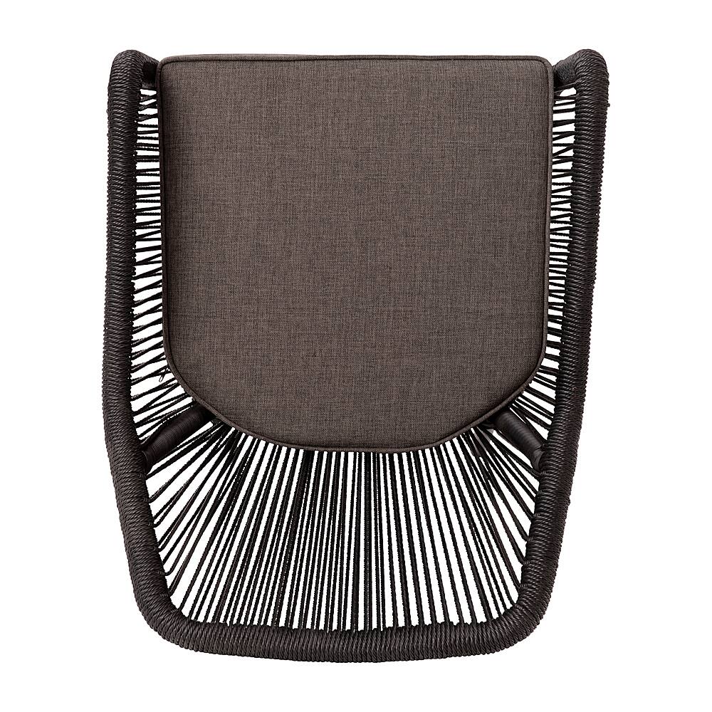 Alt View 17. Alamont Home - Kallie Woven Indoor/Outdoor Stacking Club Chairs in Black - Gray Cushions-Set of 2 - Black/Gray.